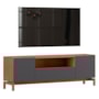 Rack Bancada Barcelona 180cm 2 Portas e 1 Gaveta Tauari/Concret - Finestra Móveis