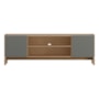 Rack Bancada Barcelona 180cm 2 Portas e 2 Gavetas Oak/Ferrolack - Finestra Móveis