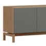 Rack Bancada Barcelona 180cm 2 Portas e 2 Gavetas Oak/Ferrolack - Finestra Móveis