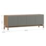 Rack Bancada Barcelona 180cm 2 Portas e 2 Gavetas Oak/Ferrolack - Finestra Móveis