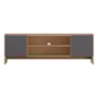 Rack Bancada Barcelona 180cm 2 Portas e 2 Gavetas Tauari/Concret - Finestra Móveis