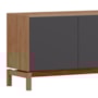 Rack Bancada Barcelona 180cm 2 Portas e 2 Gavetas Tauari/Concret - Finestra Móveis