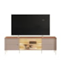 Rack Bancada Brasilia Grigio Fosco/Canela para TV até 75” - Mobler