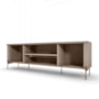 Rack Bancada Brasilia Grigio Fosco/Canela para TV até 75” - Mobler