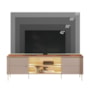 Rack Bancada Brasilia Grigio Fosco/Canela para TV até 75” - Mobler