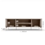 Rack Bancada Brasilia Grigio Fosco/Canela para TV até 75” - Mobler
