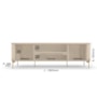 Rack Bancada Brasilia Off White/Canela para TV até 75” - Mobler