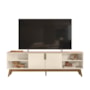 Rack Bancada Campinas Off White/Canela para TV até 75” - Mobler