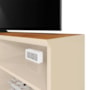 Rack Bancada Campinas Off White/Canela para TV até 75” - Mobler