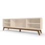 Rack Bancada Campinas Off White/Canela para TV até 75” - Mobler