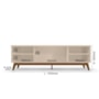 Rack Bancada Campinas Off White/Canela para TV até 75” - Mobler