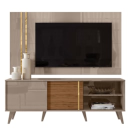 Rack Bancada com Painel Cronos Fendi/Naturale para TV até 60” - Madetec Rack Bancada com Painel Cronos Fendi/Naturale para TV até 60” - Madetec