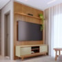 Rack Bancada com Painel Milo para TV até 75” - Madetec Cumaru/Opala
