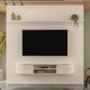 Rack Bancada com Painel New Bugatti Calacata/Off White para TV até 75” - Madetec