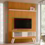 Rack Bancada com Painel New Premium Cinamomo/Off White para TV até 75” - Madetec