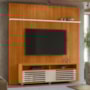 Rack Bancada com Painel New Prestige Cinamomo/Off White para TV até 75” - Madetec