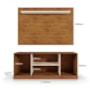 Rack Bancada com Painel Palmas Canela/Off White para TV até 60” - Mobler