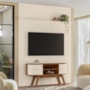 Rack Bancada com Painel Silverstone Naturale/Off White para TV até 75” - Madetec