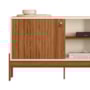 Rack Bancada com Painel Wood 120cm Cinamomo Mel/Off White para TV até 42” - Mobler