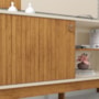 Rack Bancada com Painel Wood Canela/Off White para TV até 42” - Mobler