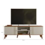 Rack Bancada Denver 160cm Off White/Nature para TV até 65” - Peternella Móveis