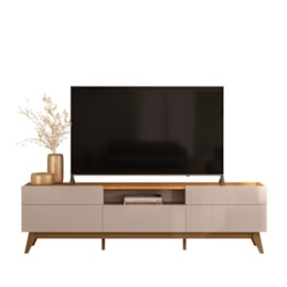 Rack Bancada Diadema Grigio Fosco/Canela para TV até 75” - Mobler