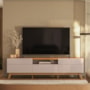 Rack Bancada Diadema Grigio Fosco/Canela para TV até 75” - Mobler