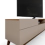 Rack Bancada Diadema Grigio Fosco/Canela para TV até 75” - Mobler