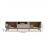 Rack Bancada Diadema Grigio Fosco/Canela para TV até 75” - Mobler