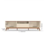Rack Bancada Diadema Off White/Canela para TV até 75” - Mobler