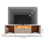 Rack Bancada Dourados Grigio Fosco/Canela para TV até 75” - Mobler