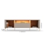 Rack Bancada Dourados Grigio Fosco/Canela para TV até 75” - Mobler