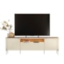 Rack Bancada Dourados Off White/Canela para TV até 75” - Mobler