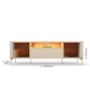 Rack Bancada Dourados Off White/Canela para TV até 75” - Mobler