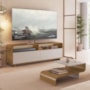 Rack Bancada e Mesa de Centro Atlanta Nature/Sand para TV até 65” – Delmarco Móveis