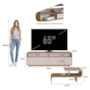 Rack Bancada e Mesa de Centro Atlanta Nature/Sand para TV até 65” – Delmarco Móveis