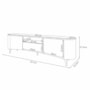 Rack Bancada Elara com Painel Suspenso Armony Off White/Champanhe para TV até 80” – HB Móveis