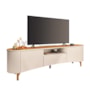 Rack Bancada Elara Off White/Cinamomo para TV até 80” – HB Móveis
