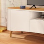 Rack Bancada Elara Off White/Cinamomo para TV até 80” – HB Móveis