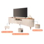 Rack Bancada Elara Off White/Cinamomo para TV até 80” – HB Móveis