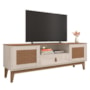 Rack Bancada Esmeralda 160cm Off White/Cedro para TV até 60” - Casa D