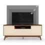 Rack Bancada Franca Off White/Canela para TV até 65” - Mobler