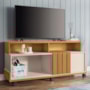 Rack Bancada Graci 1.3 Cinamomo/Off White para TV até 50” - HB Móveis