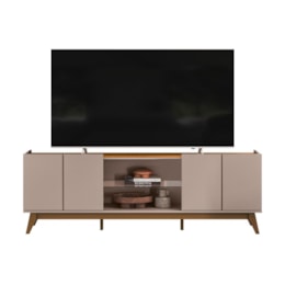 Rack Bancada Guarujá Grigio Fosco/Canela para TV até 65” - Mobler