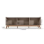 Rack Bancada Guarujá Grigio Fosco/Canela para TV até 65” - Mobler
