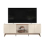 Rack Bancada Guarujá Off White/Canela para TV até 65” - Mobler