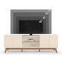 Rack Bancada Guarujá Off White/Canela para TV até 65” - Mobler