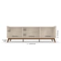 Rack Bancada Guarujá Off White/Canela para TV até 65” - Mobler
