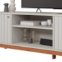 Rack Bancada Holanda 205cm Off White/Cinamomo para TV até 70” - Permóbili