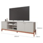 Rack Bancada Holanda 205cm Off White/Cinamomo para TV até 70” - Permóbili